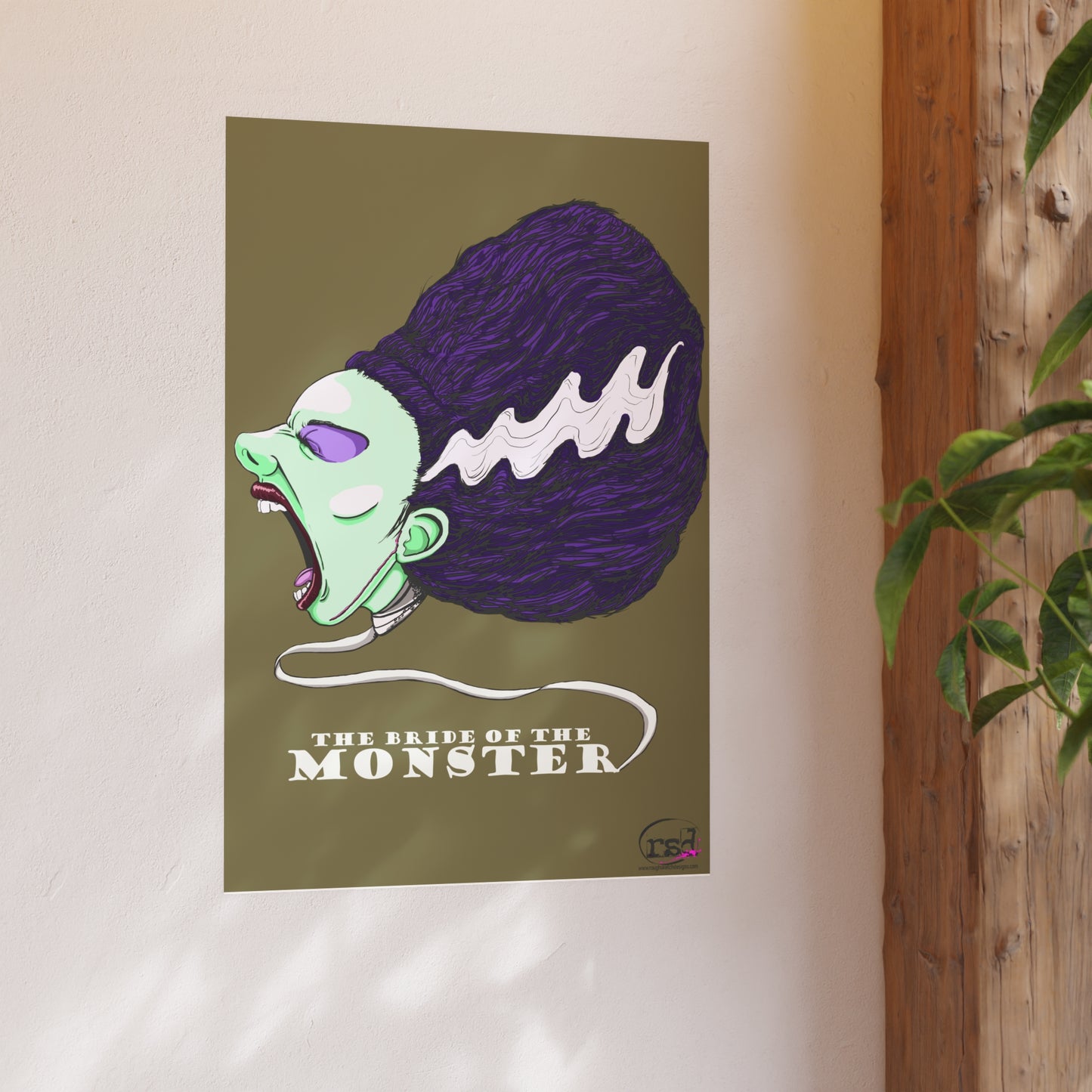 👁️💀 Cryptic Coffee Collection – BRIDE OF THE MONSTER (Color Edition) Print