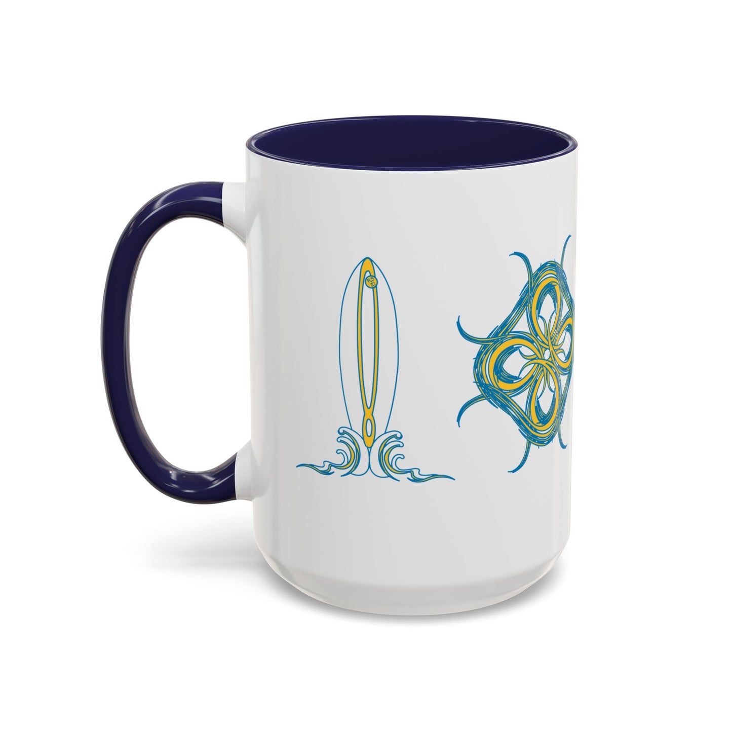 Beach Chicken Collection Surfboard Accent Coffee Mug