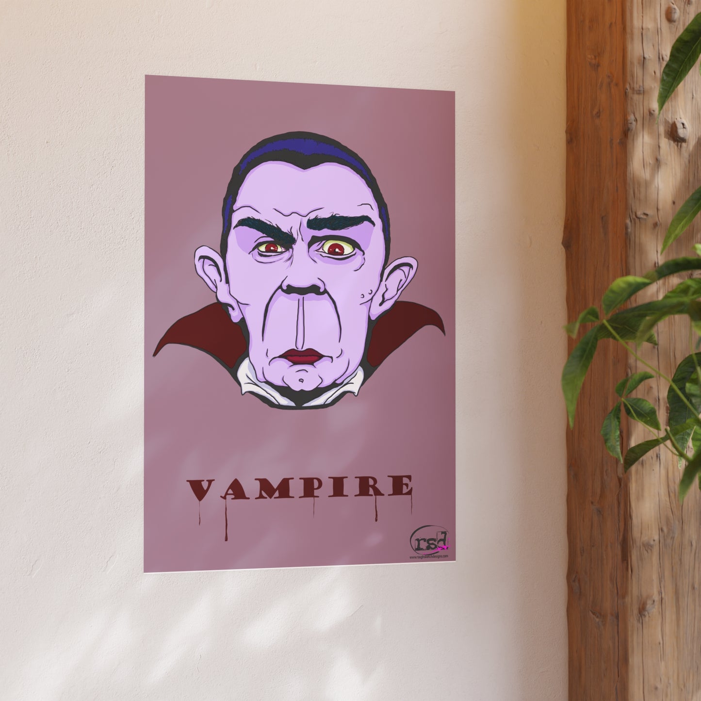 👁️💀 Cryptic Coffee Collection – THE VAMPIRE (Color Edition) Print