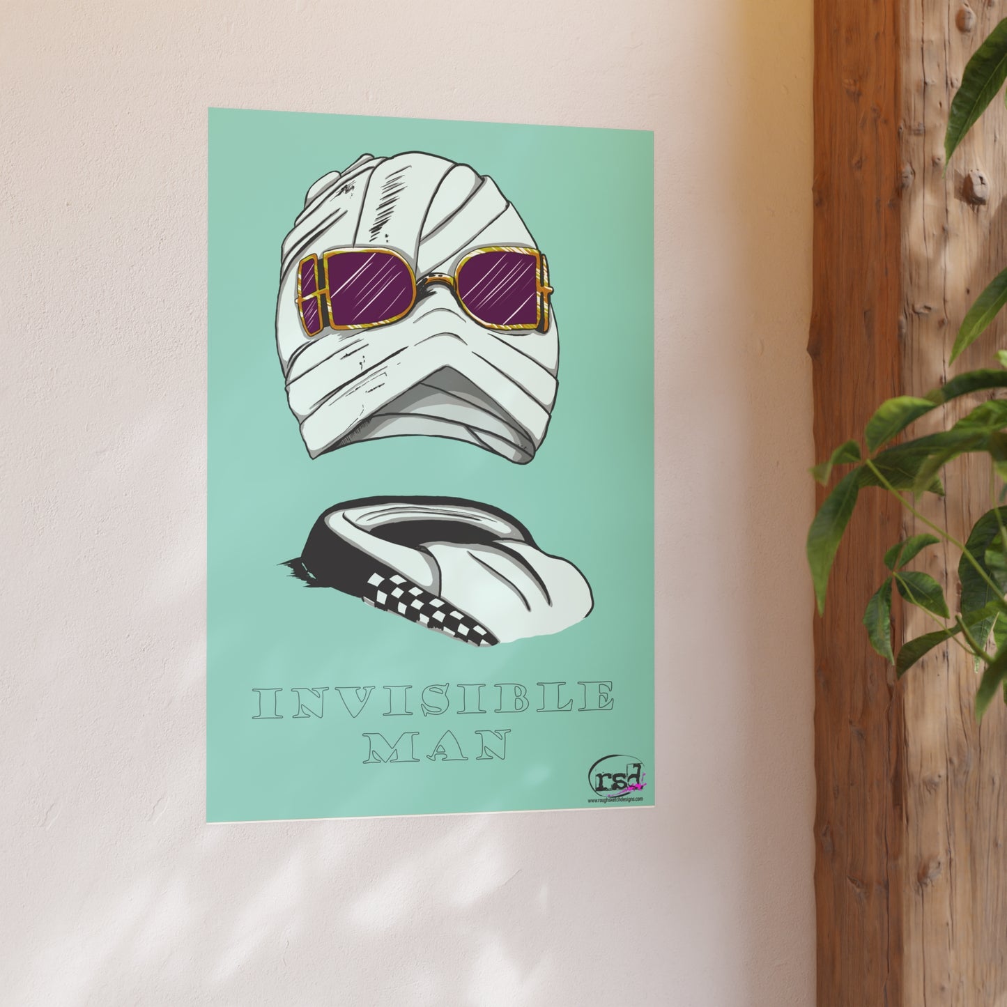👁️💀 Cryptic Coffee Collection – THE INVISIBLE MAN (Color Edition) Print