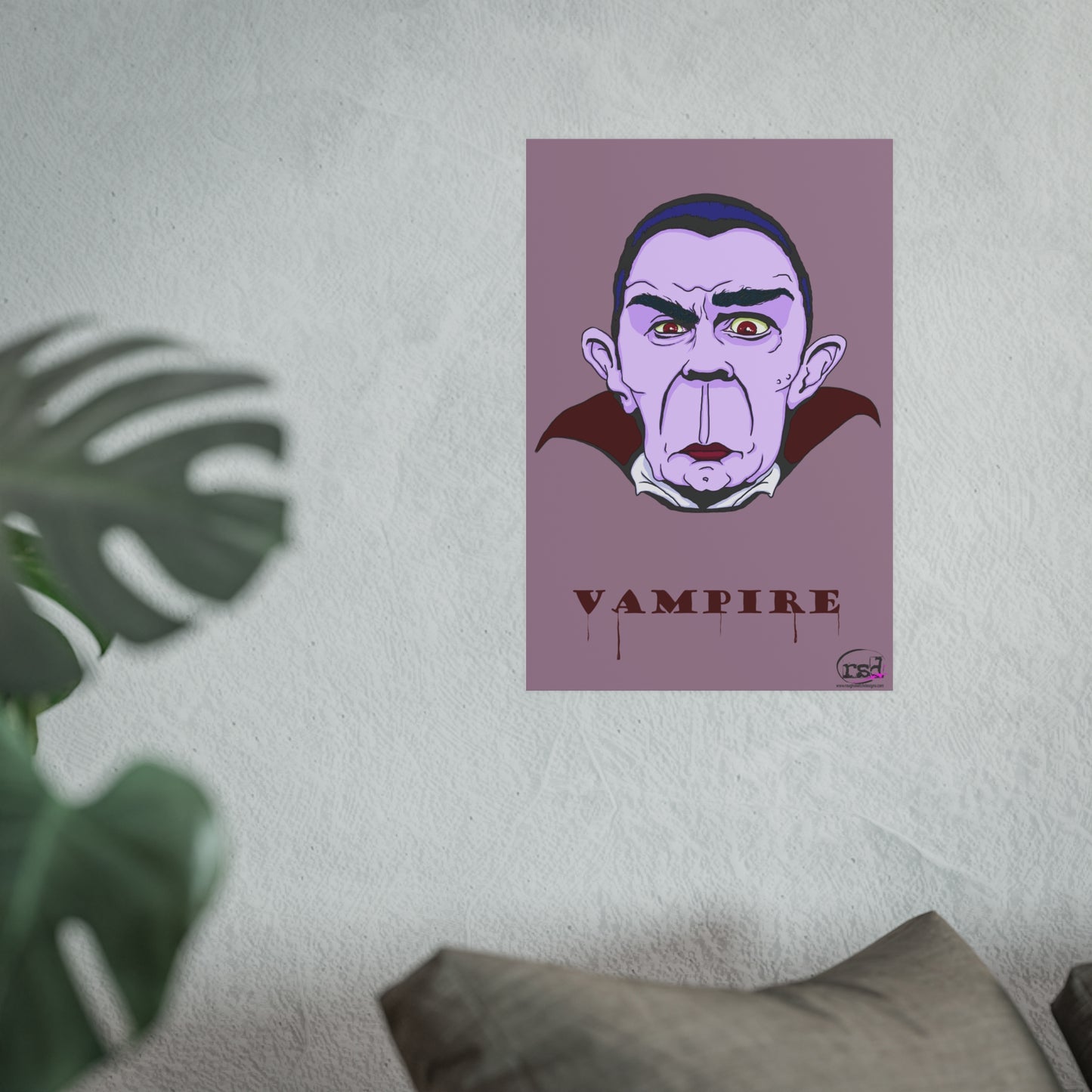 👁️💀 Cryptic Coffee Collection – THE VAMPIRE (Color Edition) Print