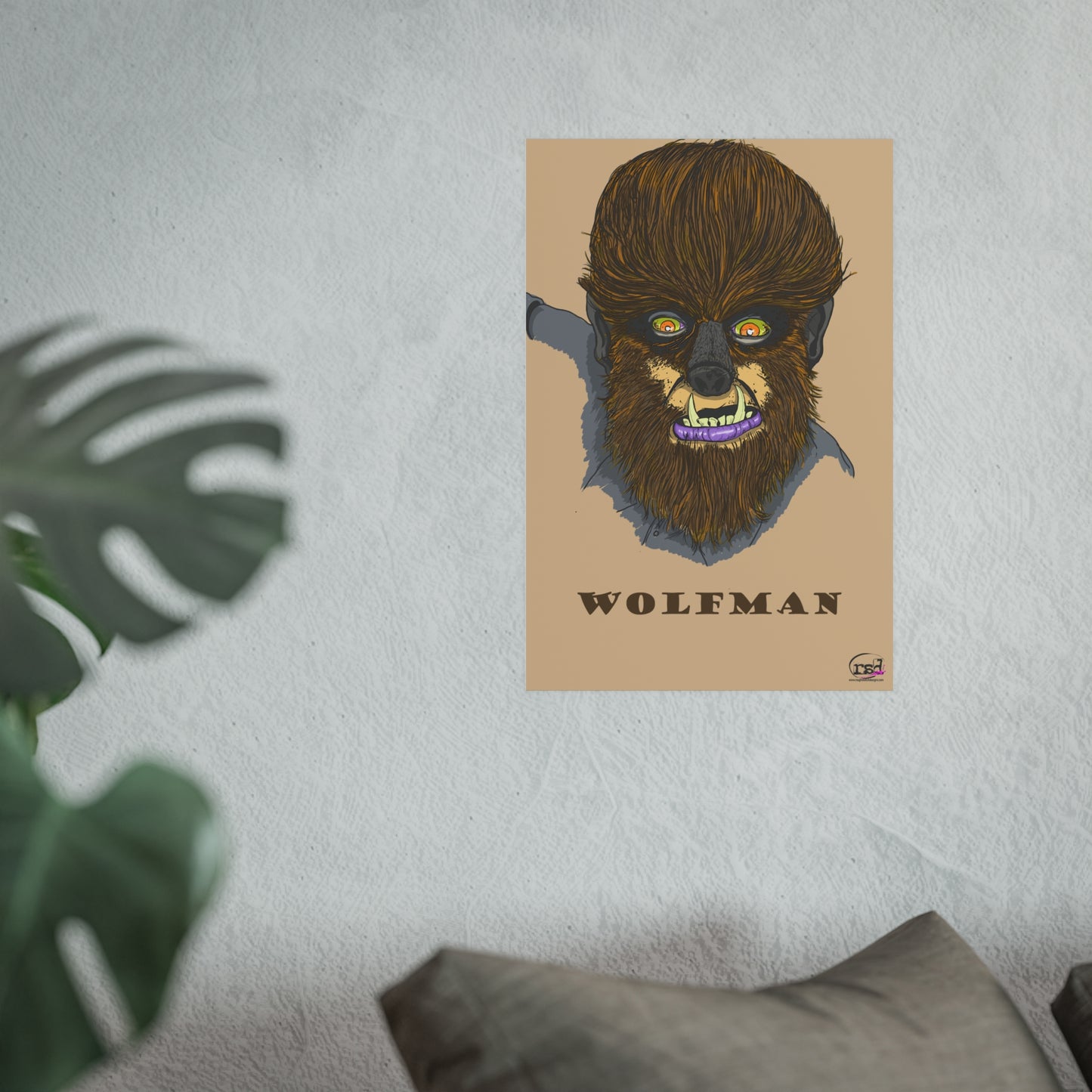 👁️💀 Cryptic Coffee Collection – THE WEREWOLF (Color Edition) Print