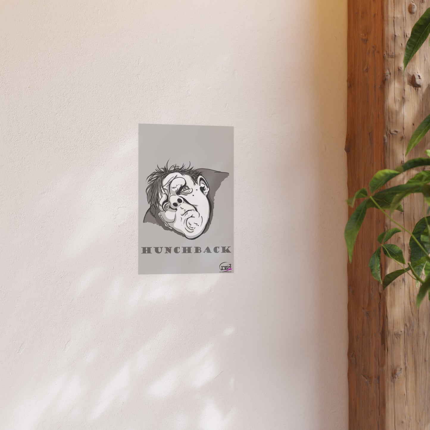 👁️💀 Cryptic Creatures Collection – THE HUNCHBACK (Black & White Edition) Print