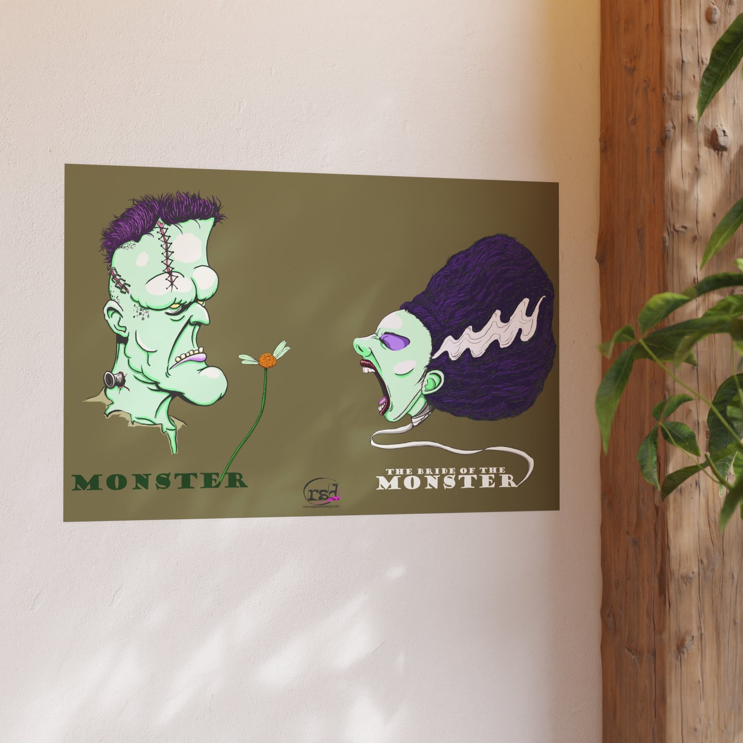 👁️💀 Cryptic Coffee Collection – THE MONSTER COUPLE (Color Edition) Print