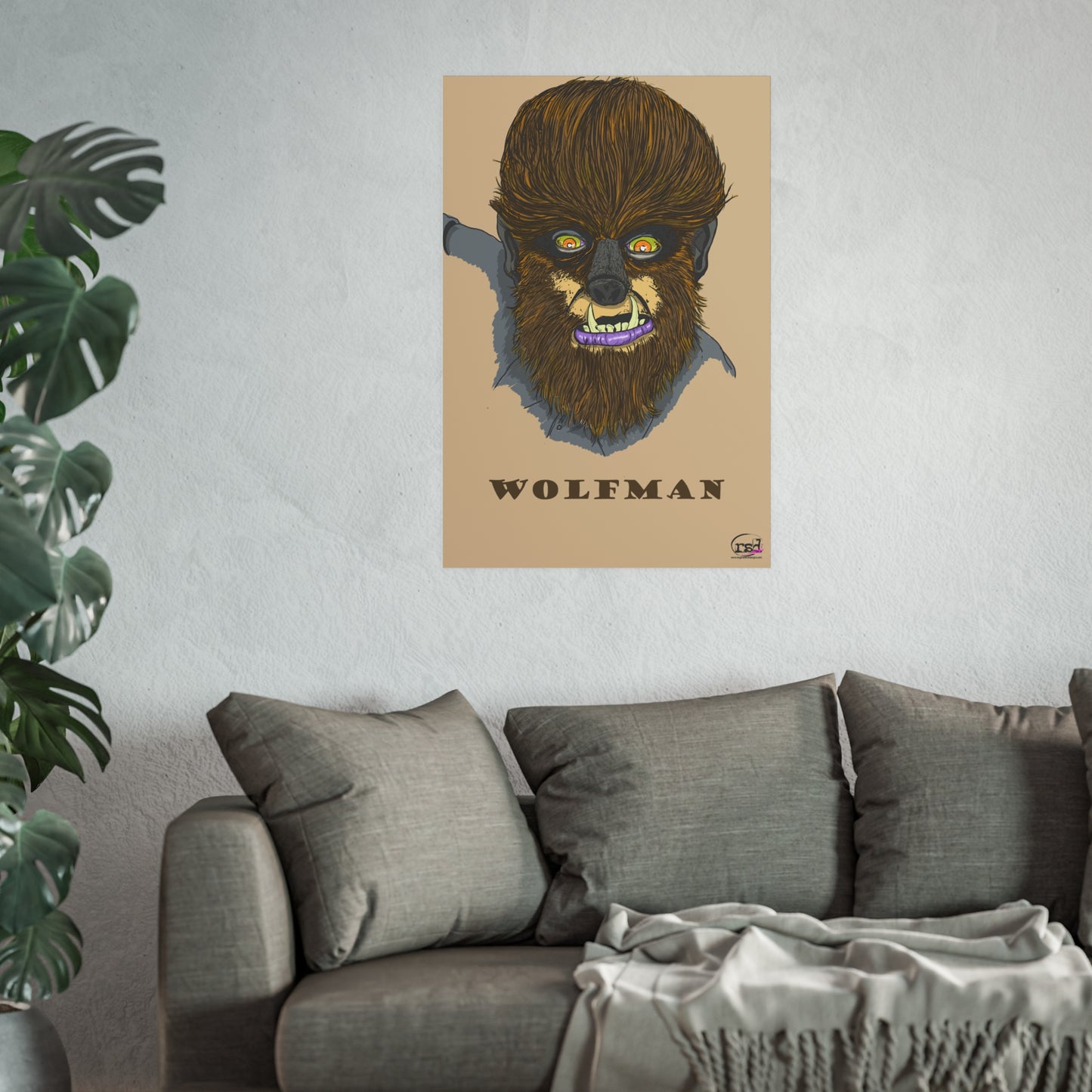 👁️💀 Cryptic Coffee Collection – THE WEREWOLF (Color Edition) Print
