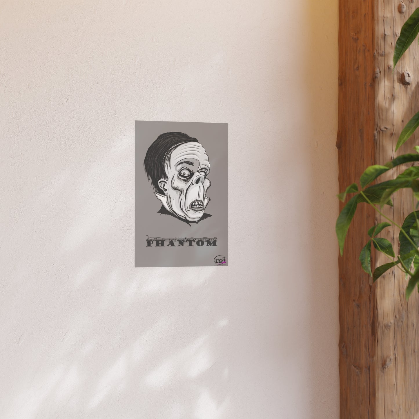 👁️💀 Cryptic Coffee Collection – THE PHANTOM (Black & White Edition) Print