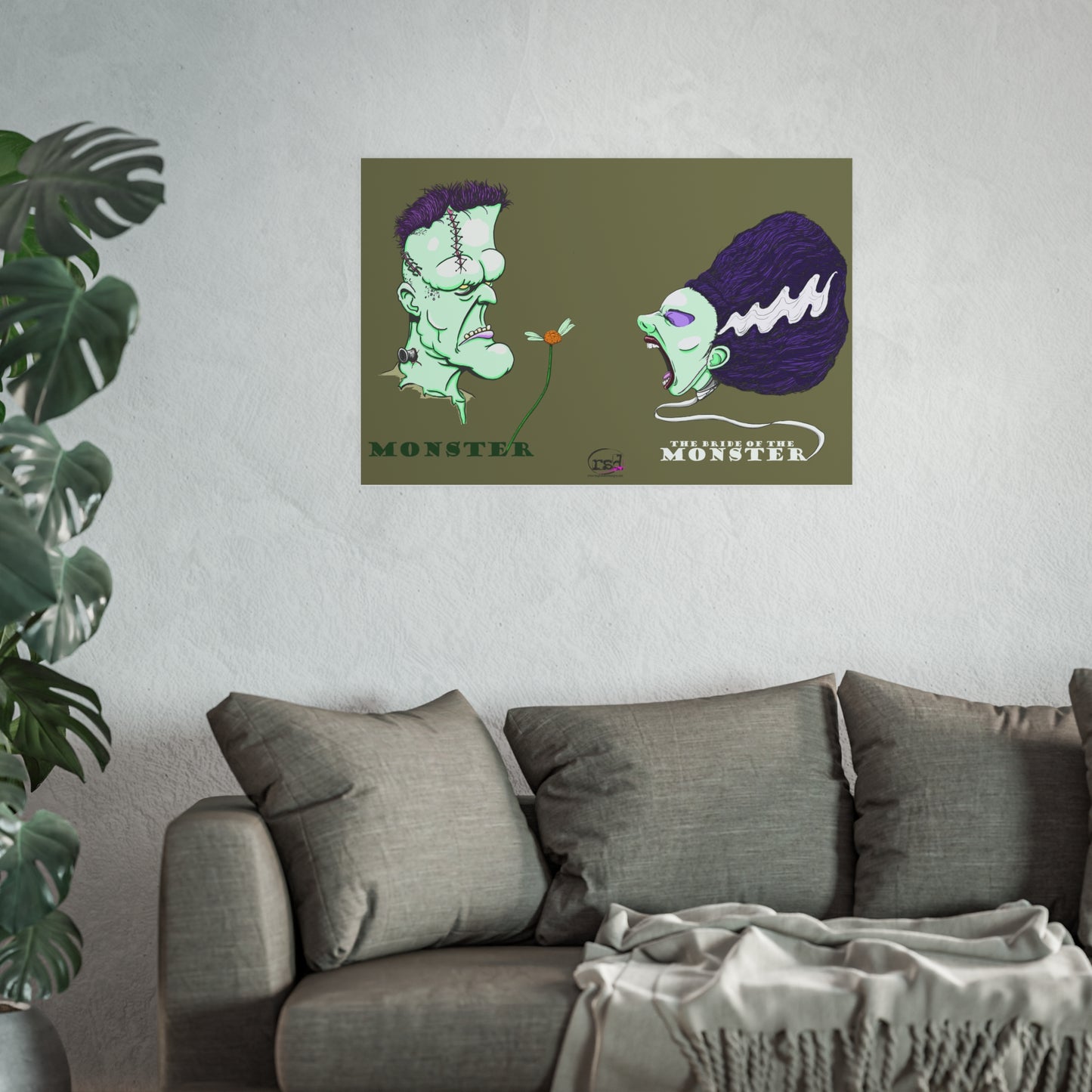 👁️💀 Cryptic Coffee Collection – THE MONSTER COUPLE (Color Edition) Print