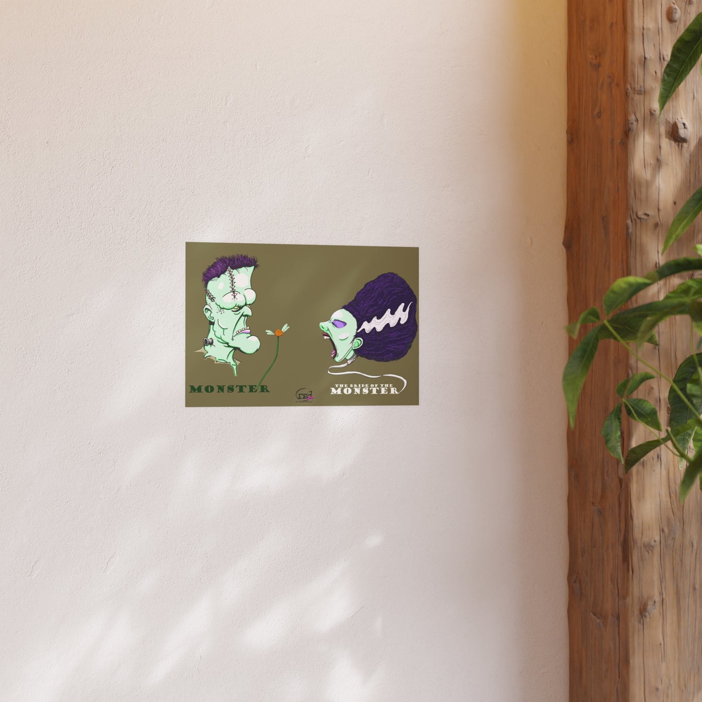 👁️💀 Cryptic Coffee Collection – THE MONSTER COUPLE (Color Edition) Print