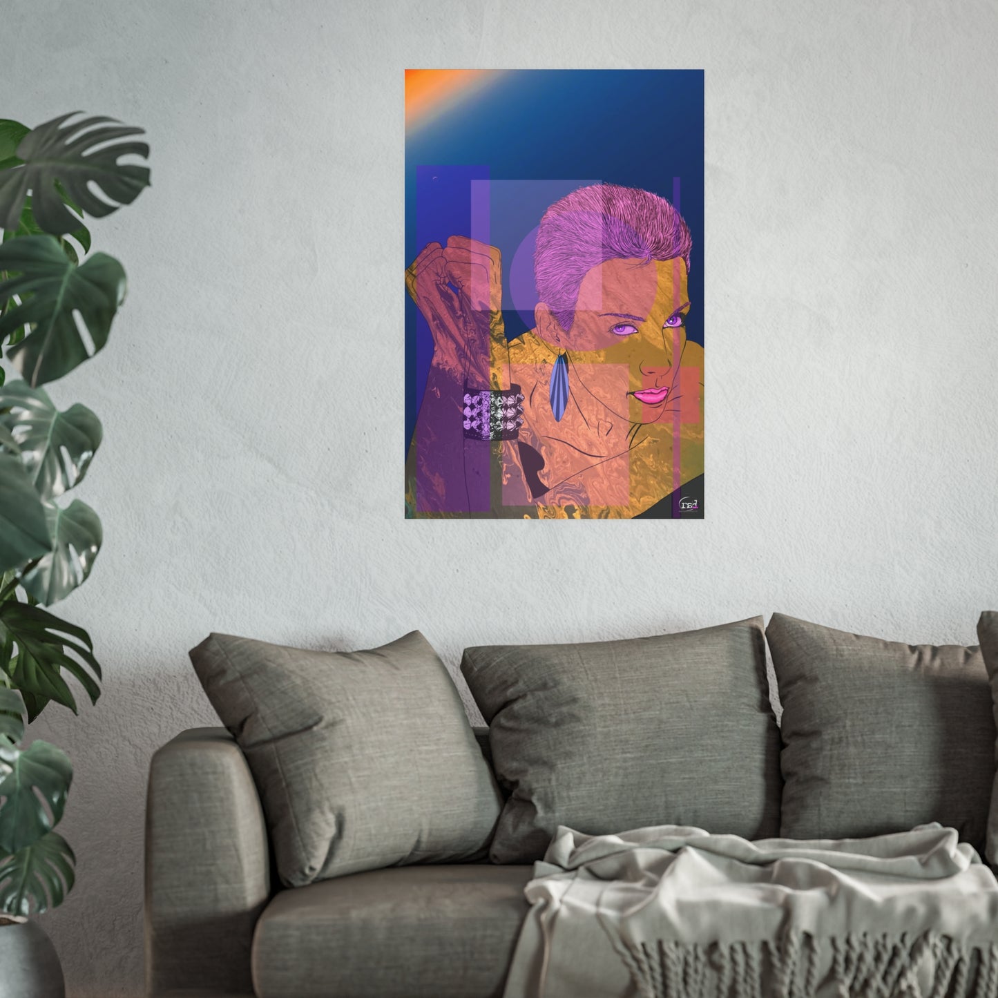 Amplified Ink LOVE IS A STRANGER Art Print