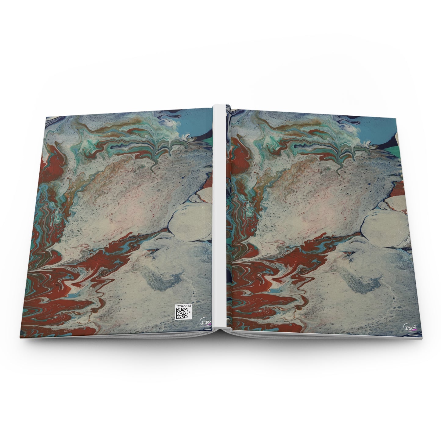 Current Situation Hardcover Journal — Acrylic Painted Abstract Notebook