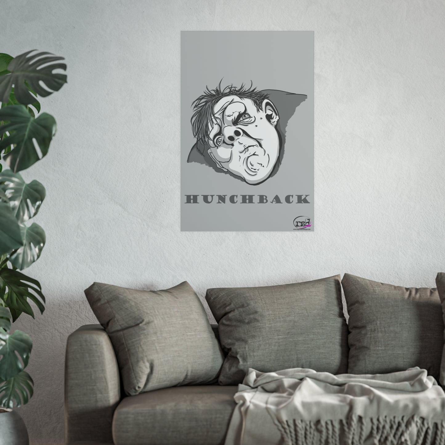 👁️💀 Cryptic Creatures Collection – THE HUNCHBACK (Black & White Edition) Print