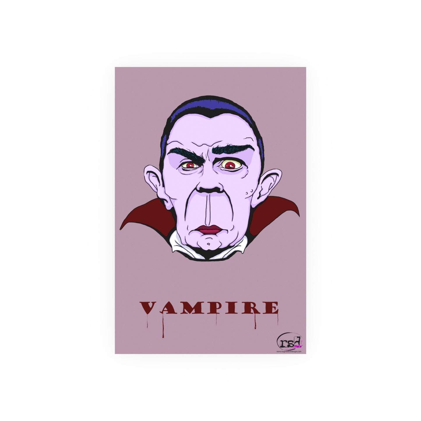 👁️💀 Cryptic Coffee Collection – THE VAMPIRE (Color Edition) Print