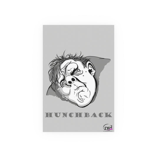 👁️💀 Cryptic Creatures Collection – THE HUNCHBACK (Black & White Edition) Print