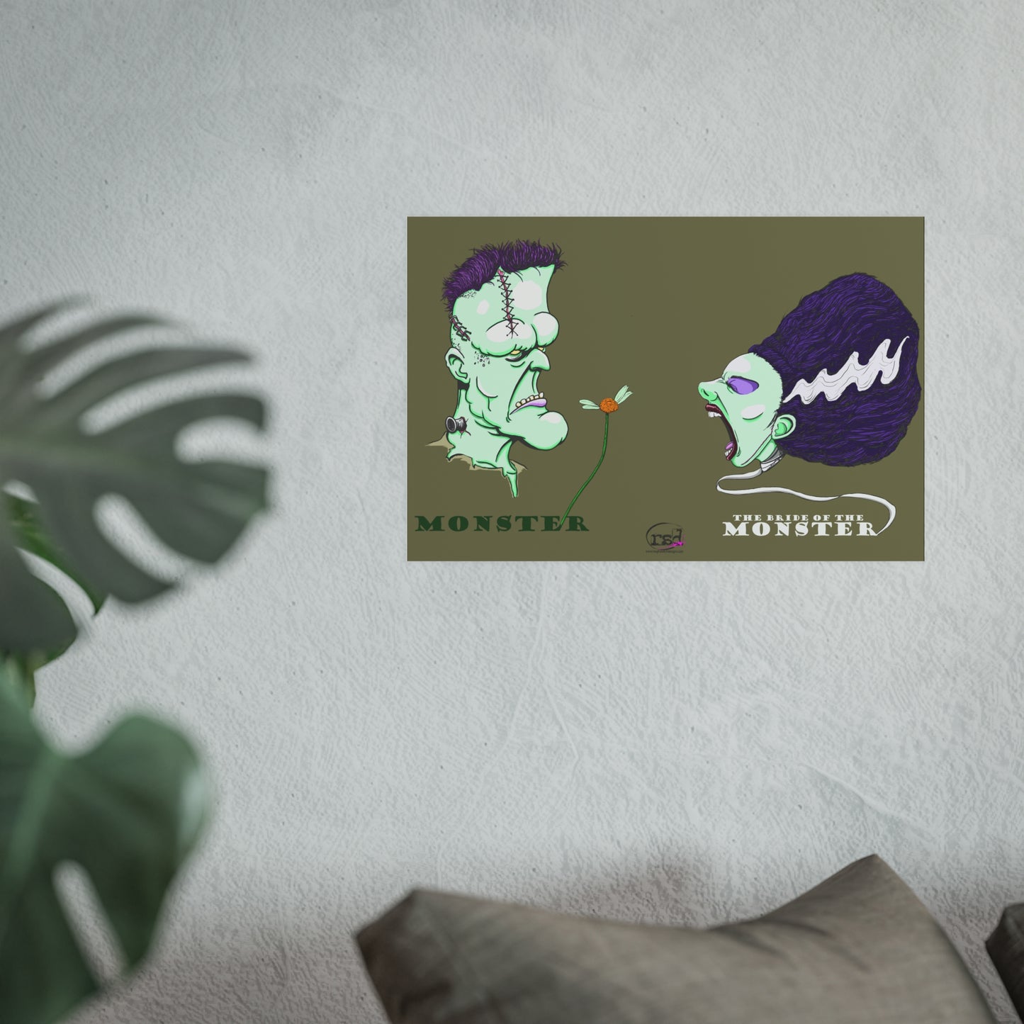 👁️💀 Cryptic Coffee Collection – THE MONSTER COUPLE (Color Edition) Print