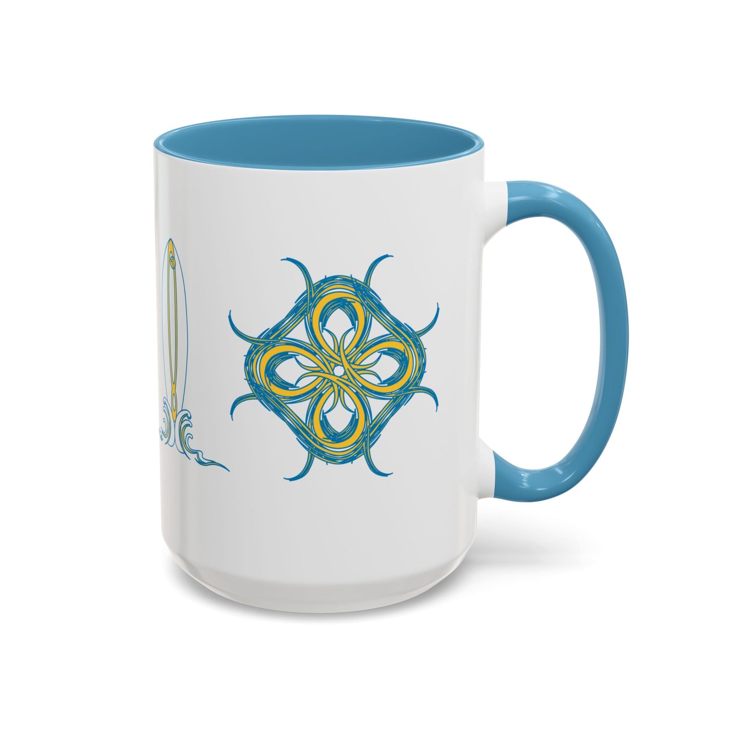 Beach Chicken Collection Surfboard Accent Coffee Mug