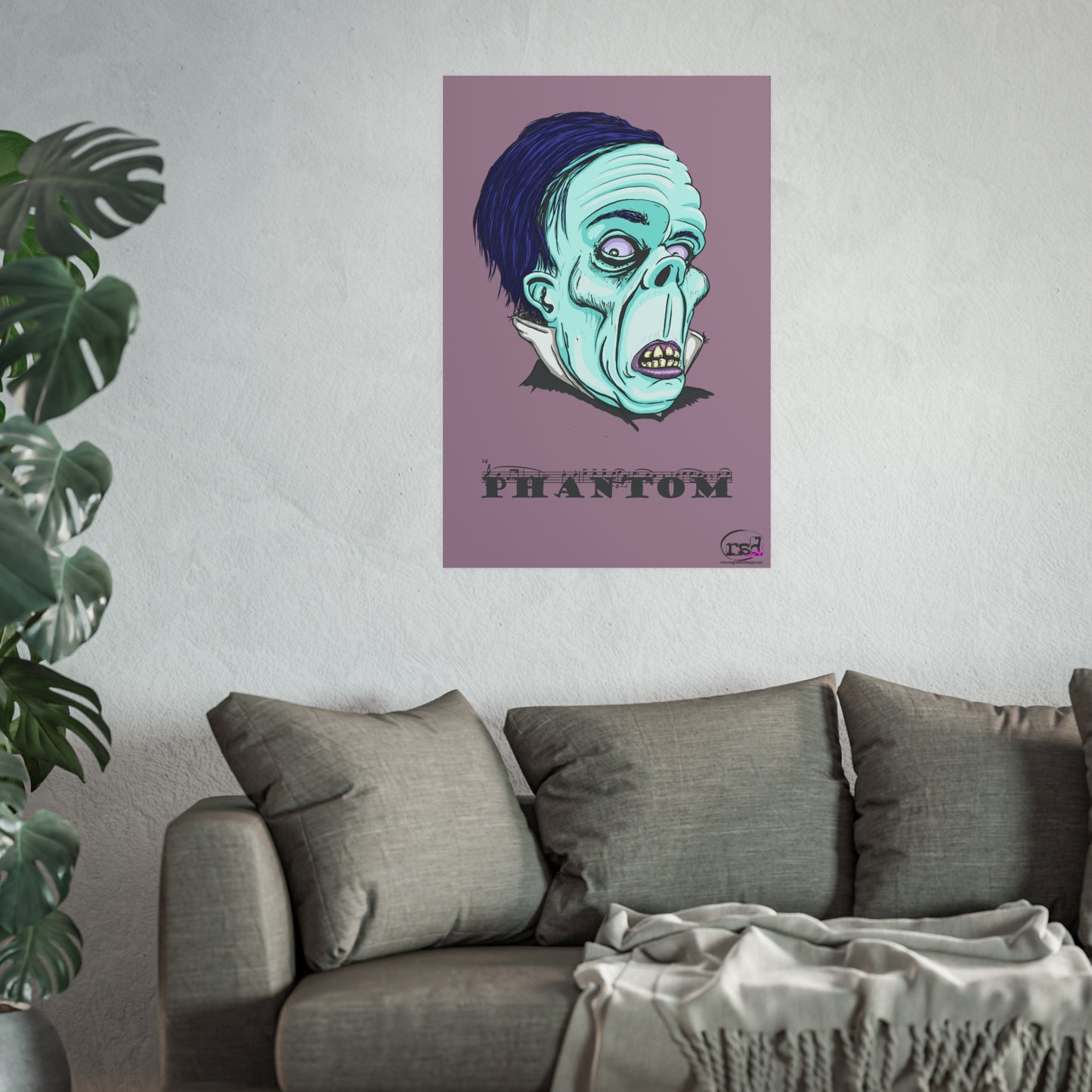 👁️💀 Cryptic Coffee Collection – THE PHANTOM (Color Edition) Print