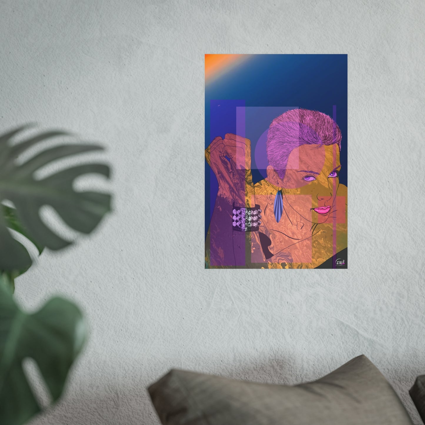 Amplified Ink LOVE IS A STRANGER Art Print