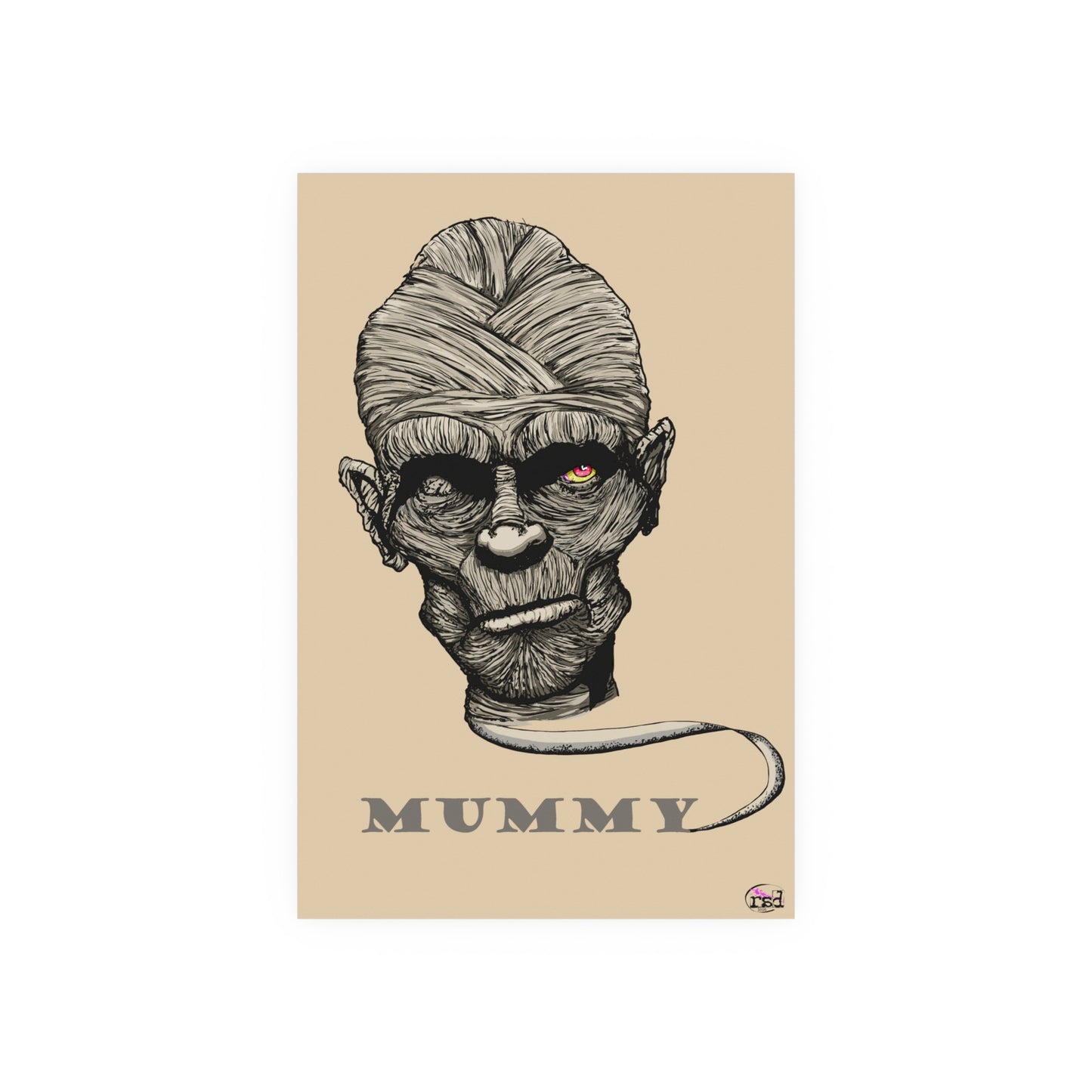 👁️💀 Cryptic Coffee Collection – THE MUMMY (Color Edition) Print