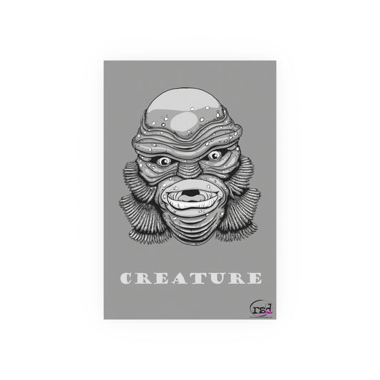👁️💀 Cryptic Creatures Collection – THE CREATURE (Black & White Edition) Print