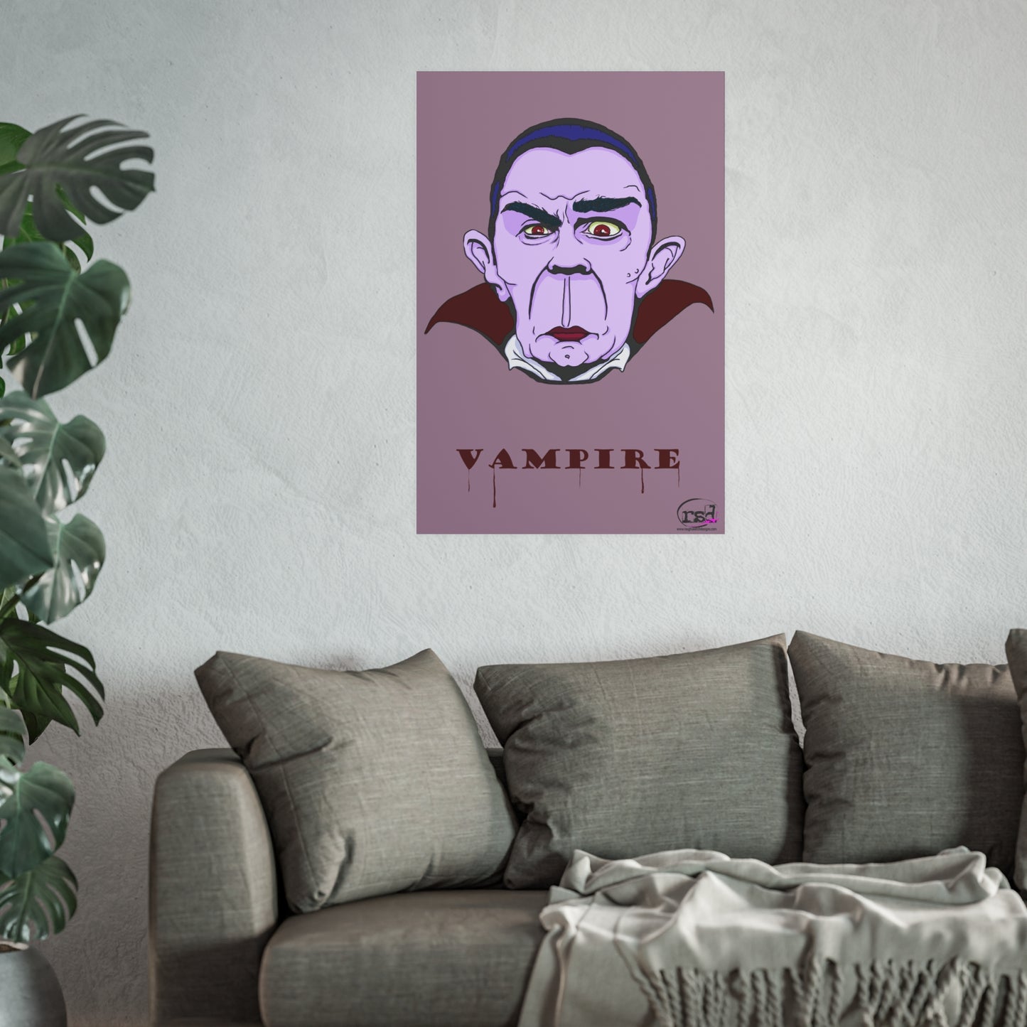 👁️💀 Cryptic Coffee Collection – THE VAMPIRE (Color Edition) Print