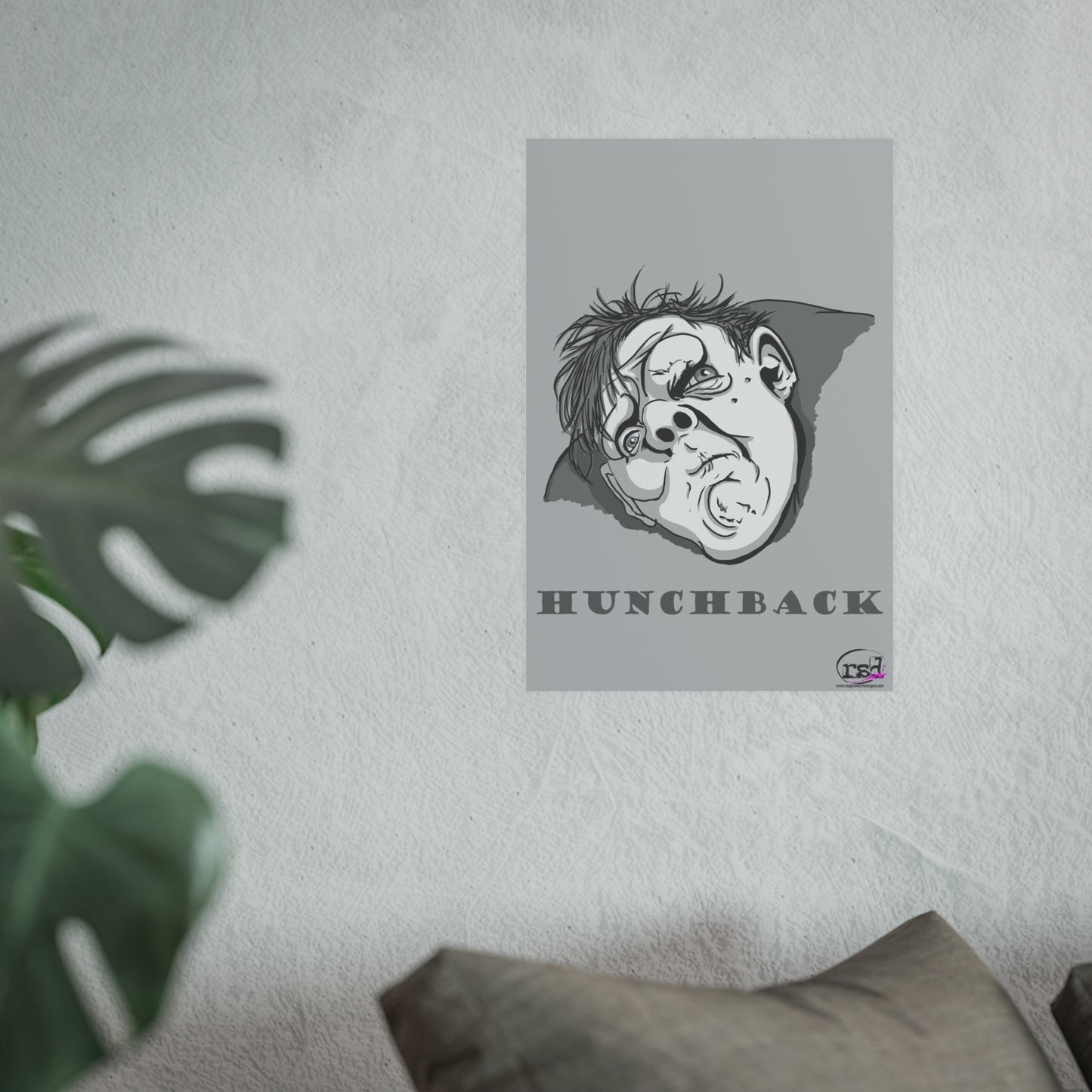 👁️💀 Cryptic Creatures Collection – THE HUNCHBACK (Black & White Edition) Print