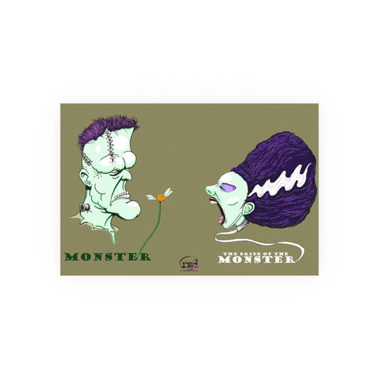 👁️💀 Cryptic Coffee Collection – THE MONSTER COUPLE (Color Edition) Print