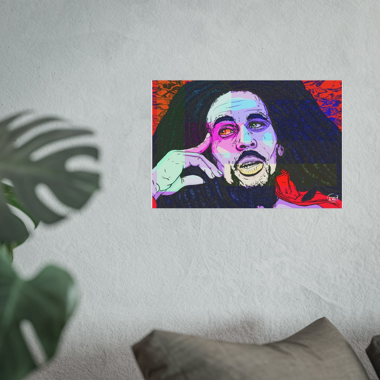 🎨 Amplified Ink Art Prints – ONE LOVE (Premium Satin Edition • Horizontal Print)