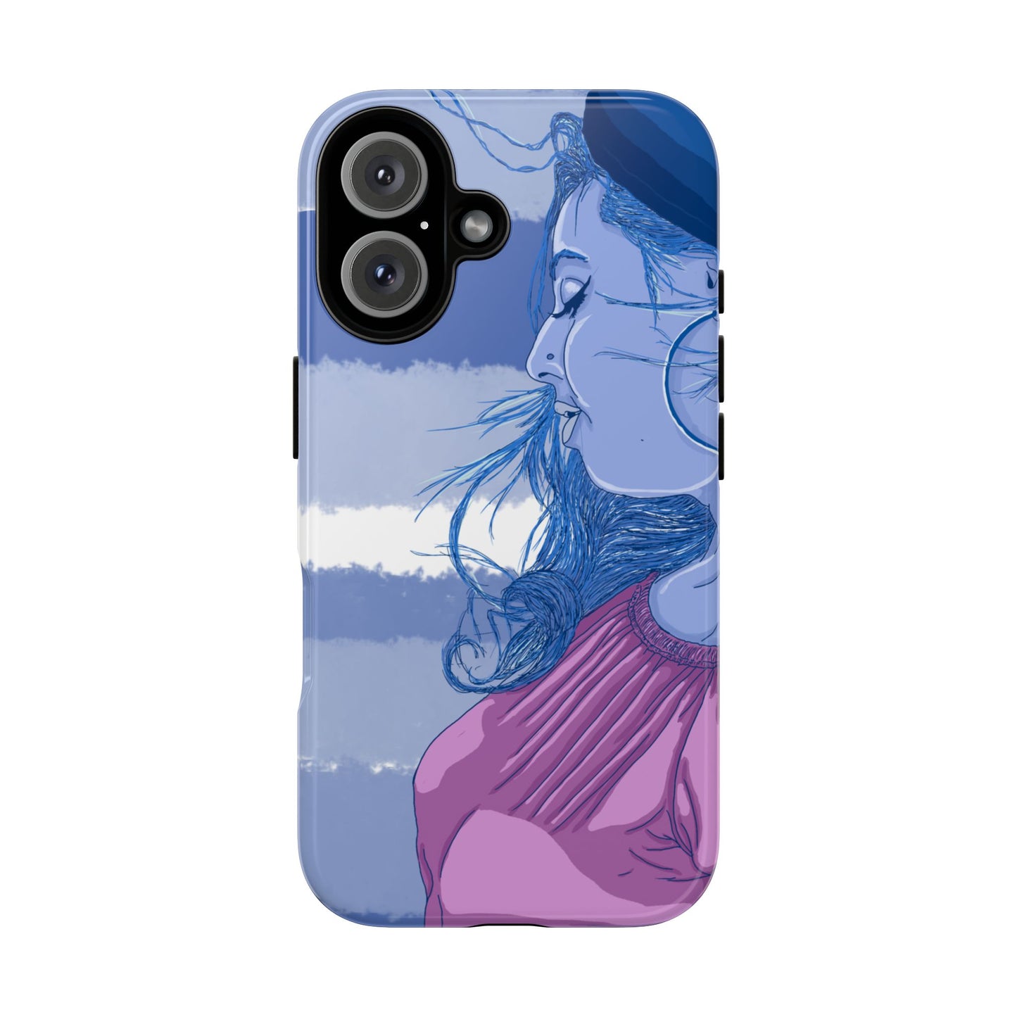 Phone Case — Blue Dreaming Woman Illustration