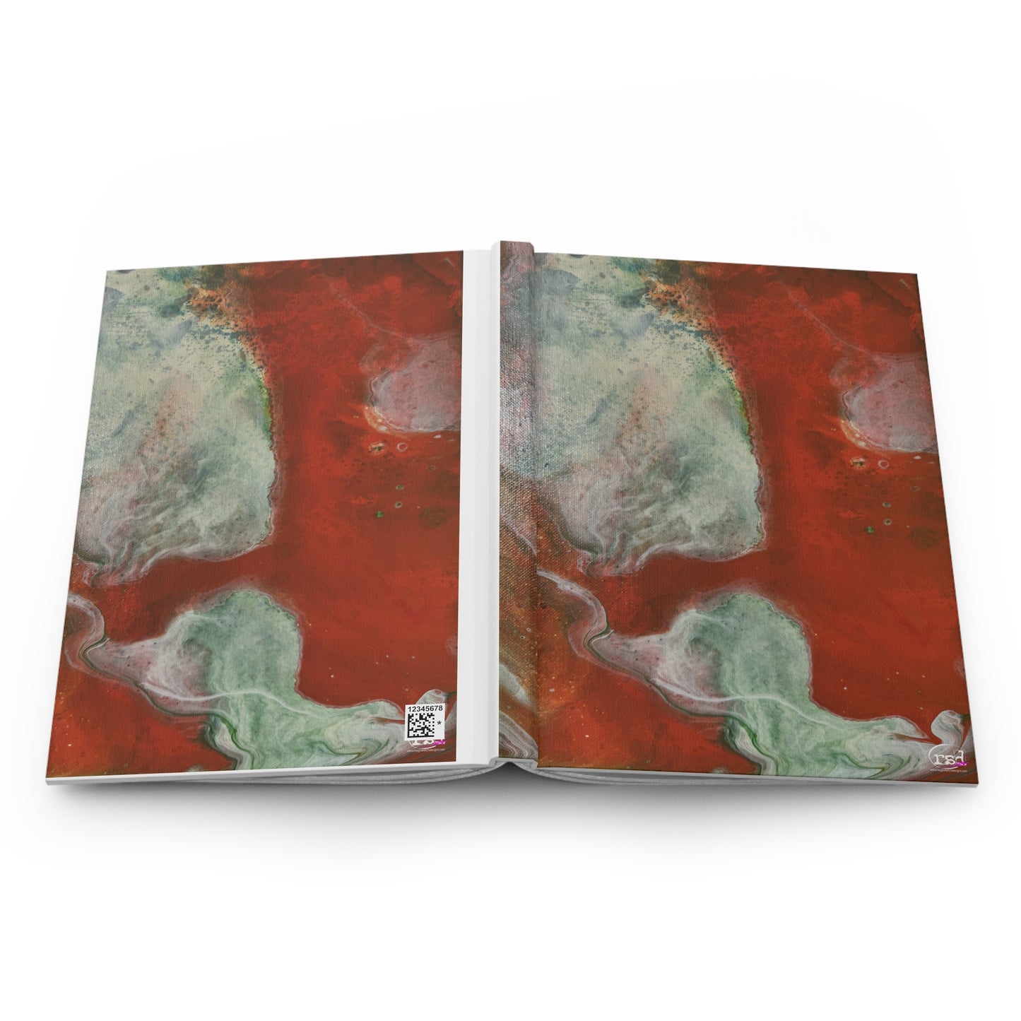 Galactus Hardcover Journal — Acrylic Painted Abstract Notebook
