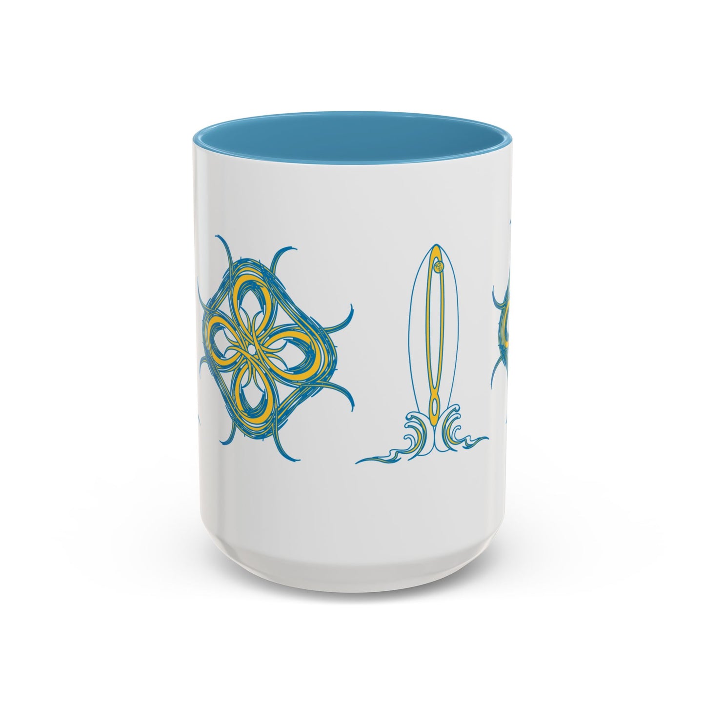 Beach Chicken Collection Surfboard Accent Coffee Mug