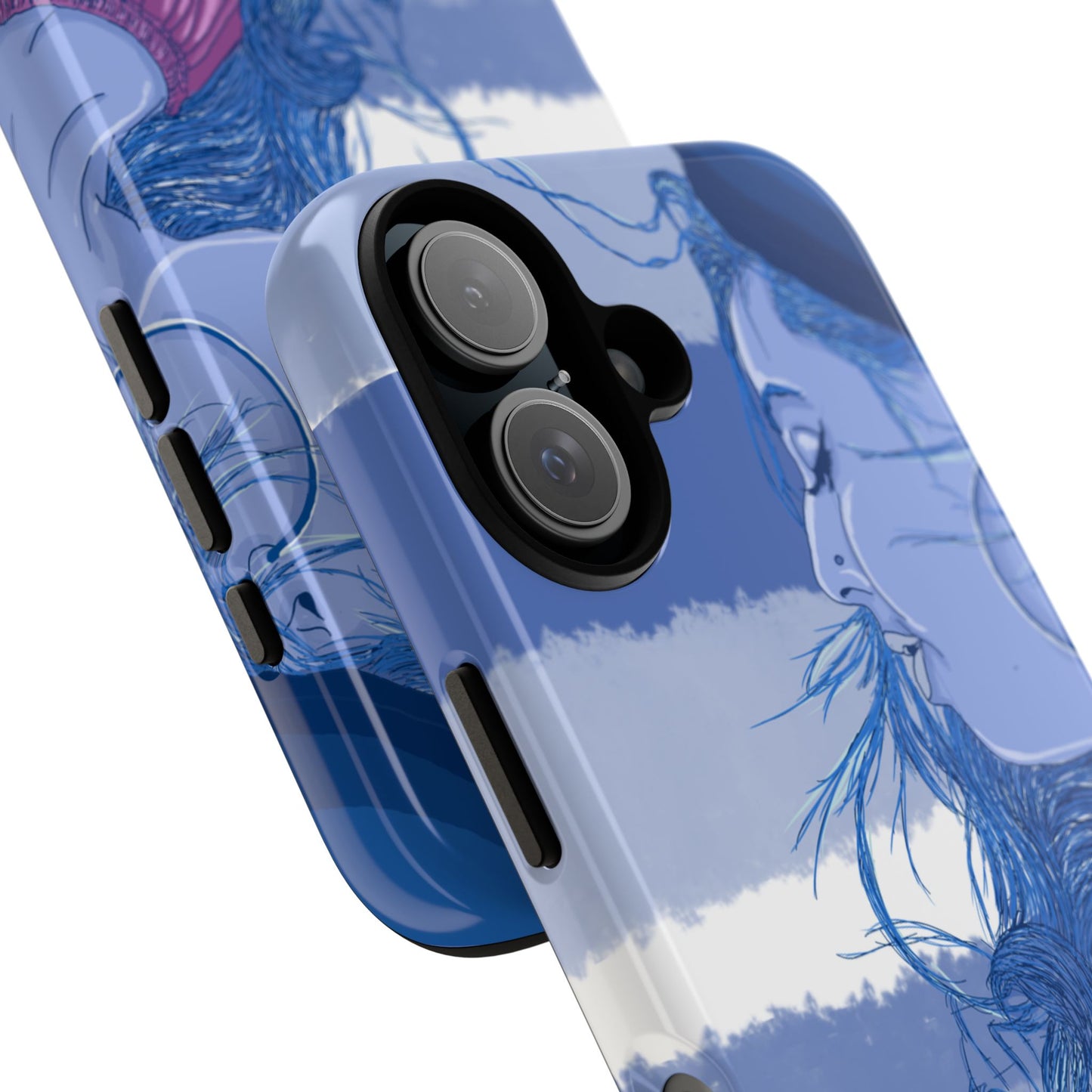 Phone Case — Blue Dreaming Woman Illustration
