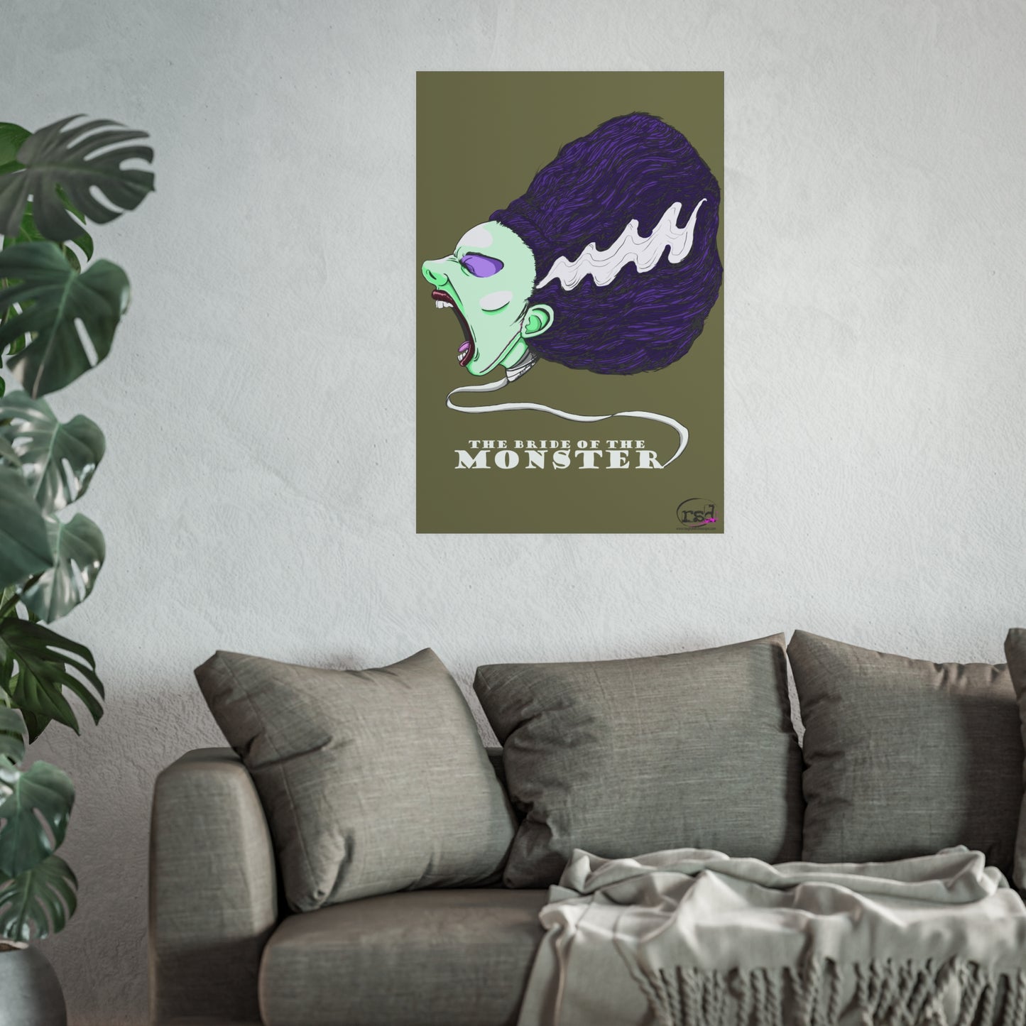 👁️💀 Cryptic Coffee Collection – BRIDE OF THE MONSTER (Color Edition) Print
