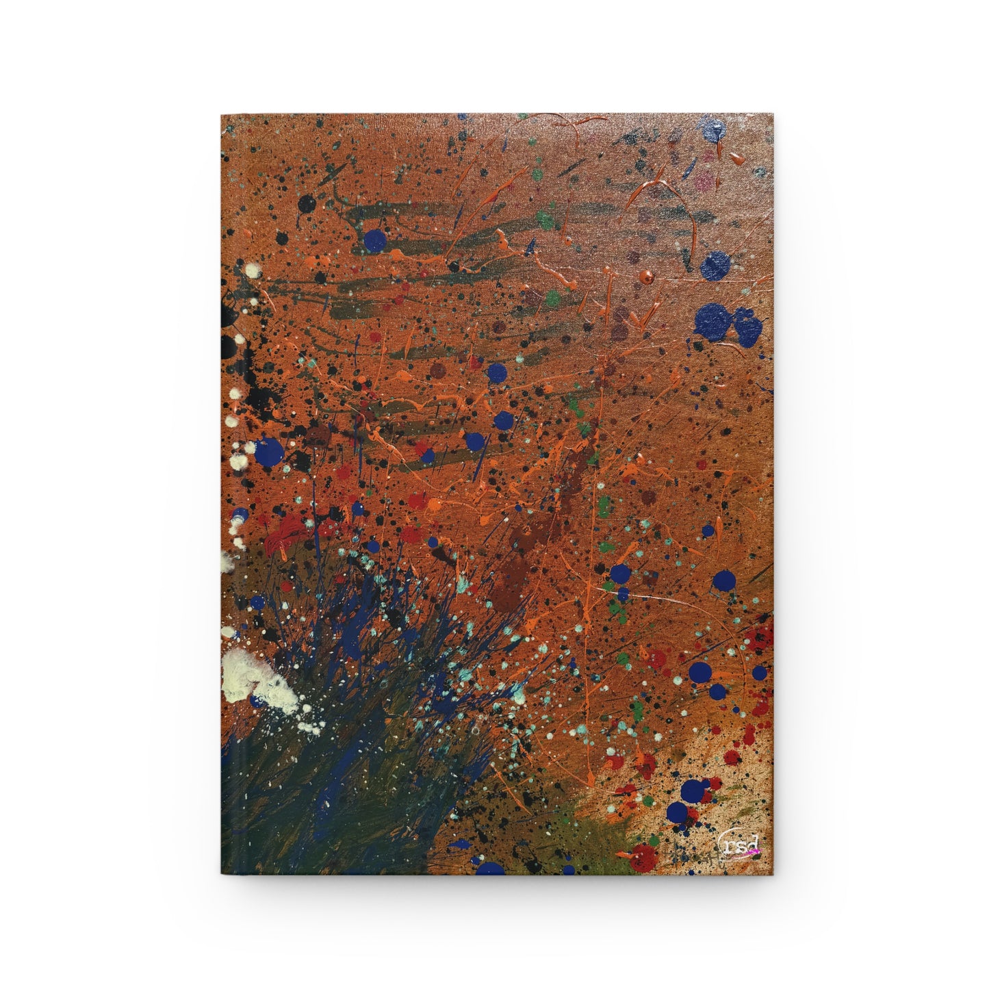 Martian Dawn Hardcover Journal — Acrylic Painted Abstract Notebook