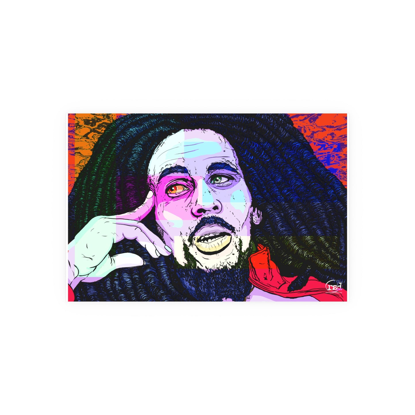 🎨 Amplified Ink Art Prints – ONE LOVE (Premium Satin Edition • Horizontal Print)