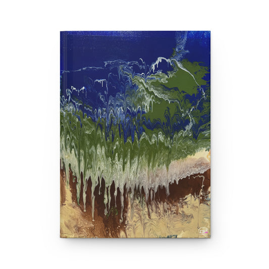 High Tide Hardcover Journal — Acrylic Painted Abstract Notebook