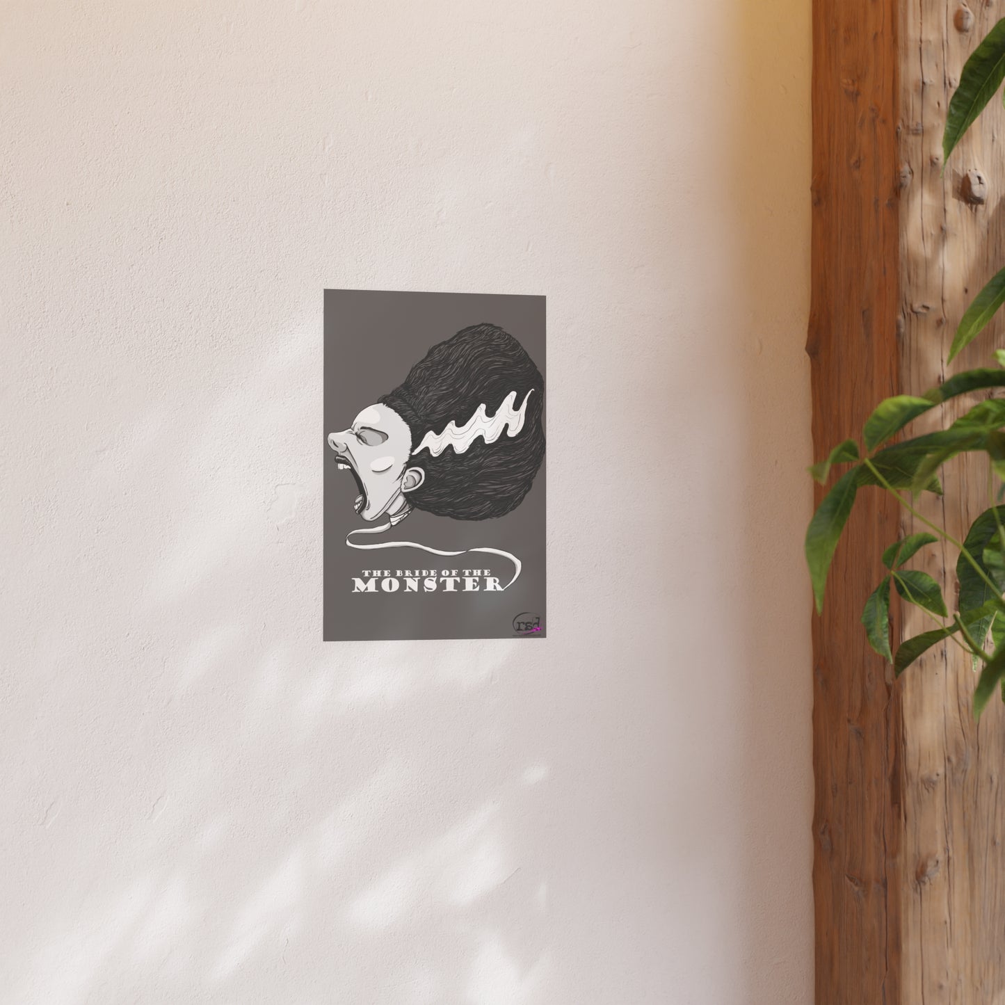 👁️💀 Cryptic Coffee Collection – BRIDE OF THE MONSTER (Black & White Edition) Print
