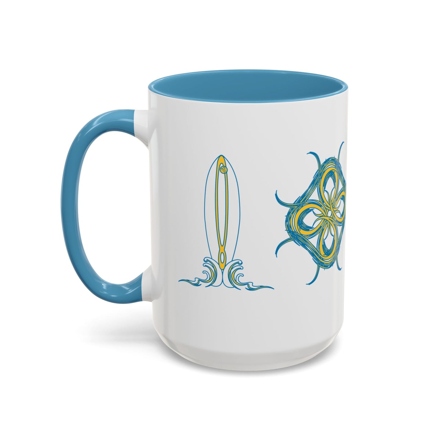 Beach Chicken Collection Surfboard Accent Coffee Mug