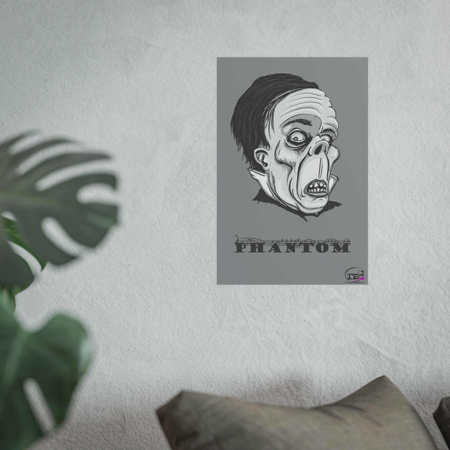 👁️💀 Cryptic Coffee Collection – THE PHANTOM (Black & White Edition) Print