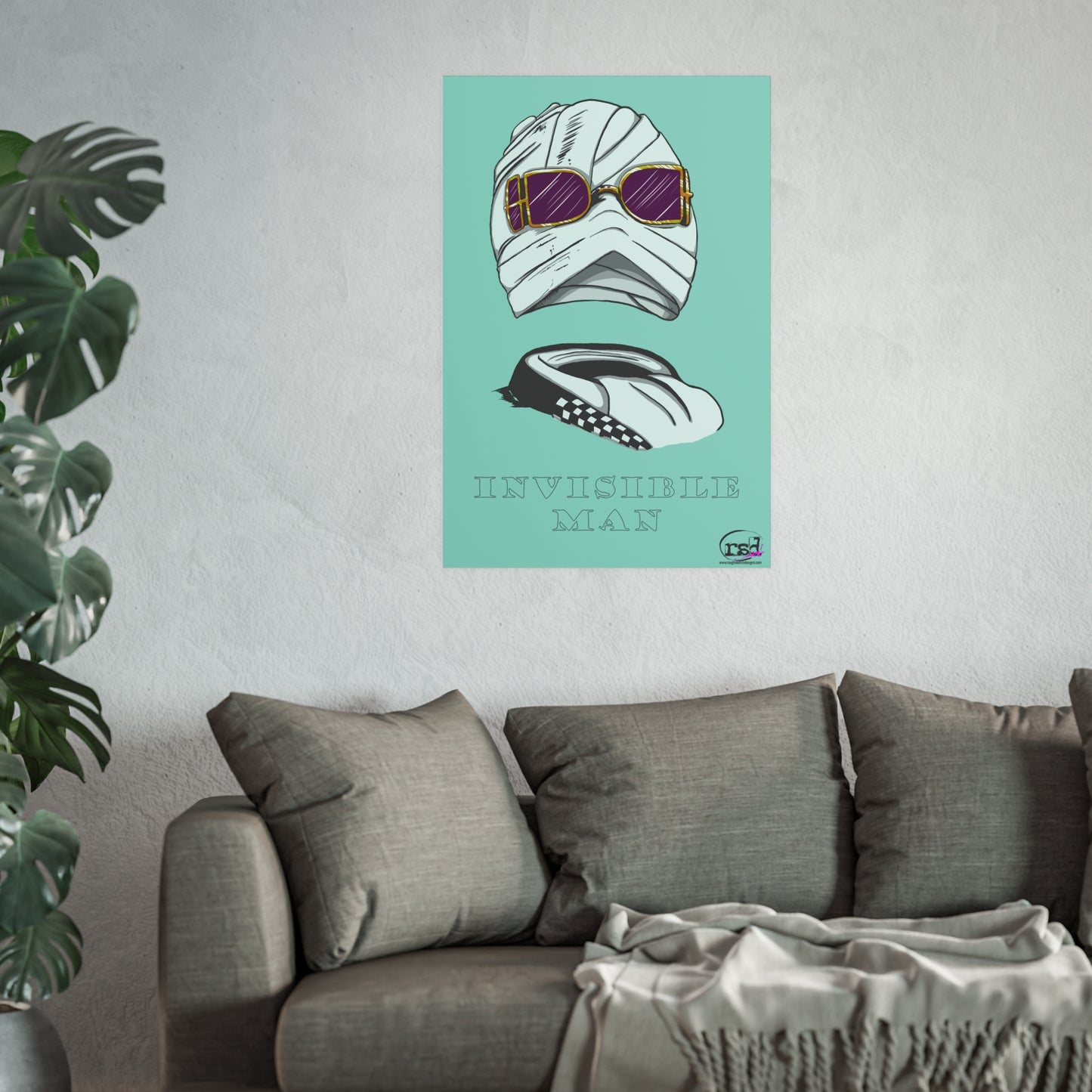 👁️💀 Cryptic Coffee Collection – THE INVISIBLE MAN (Color Edition) Print