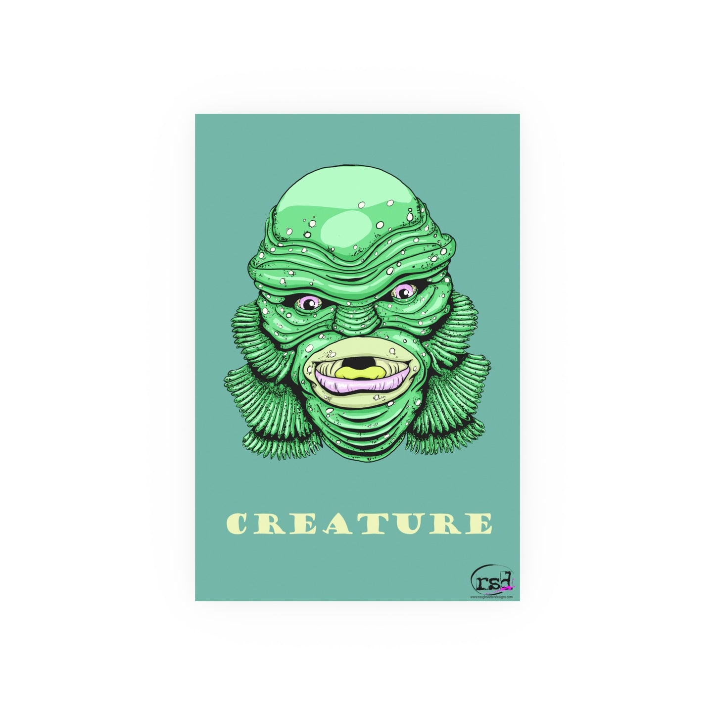 👁️💀 Cryptic Creatures Collection – THE CREATURE (Color Edition) Print