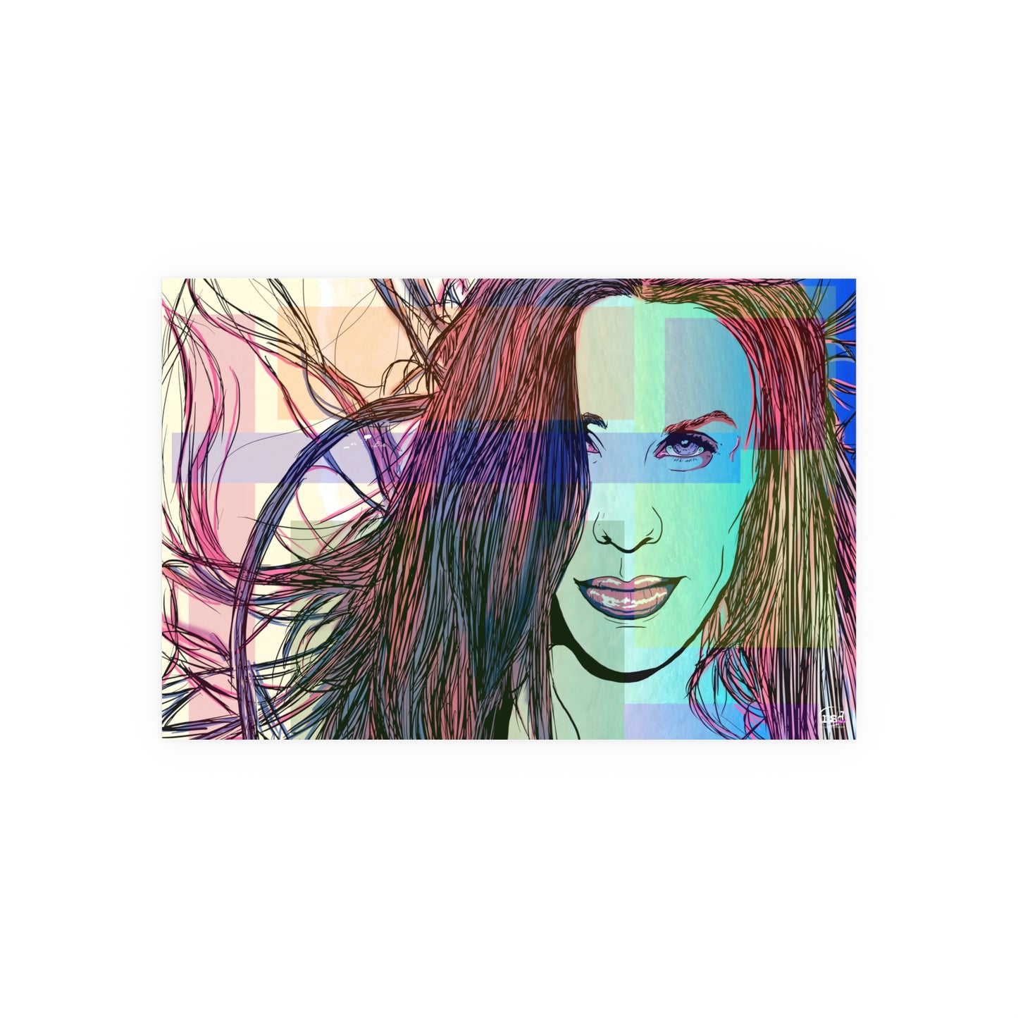 🎨 Amplified Ink Art Prints – IRONIC (Premium Satin Edition • Horizontal Print)