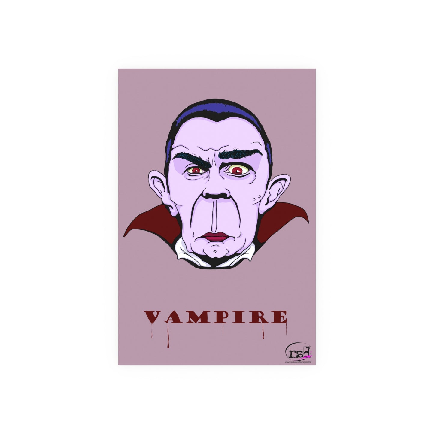 👁️💀 Cryptic Coffee Collection – THE VAMPIRE (Color Edition) Print