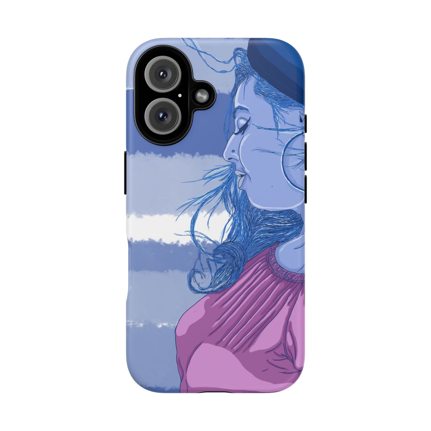 Phone Case — Blue Dreaming Woman Illustration