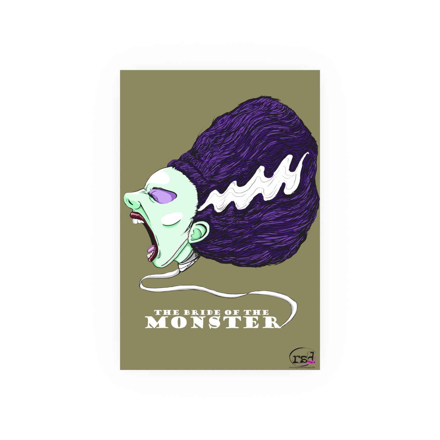 👁️💀 Cryptic Coffee Collection – BRIDE OF THE MONSTER (Color Edition) Print