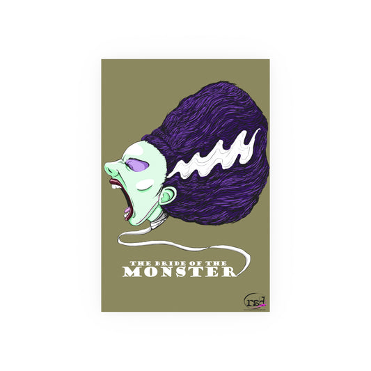 👁️💀 Cryptic Coffee Collection – BRIDE OF THE MONSTER (Color Edition) Print