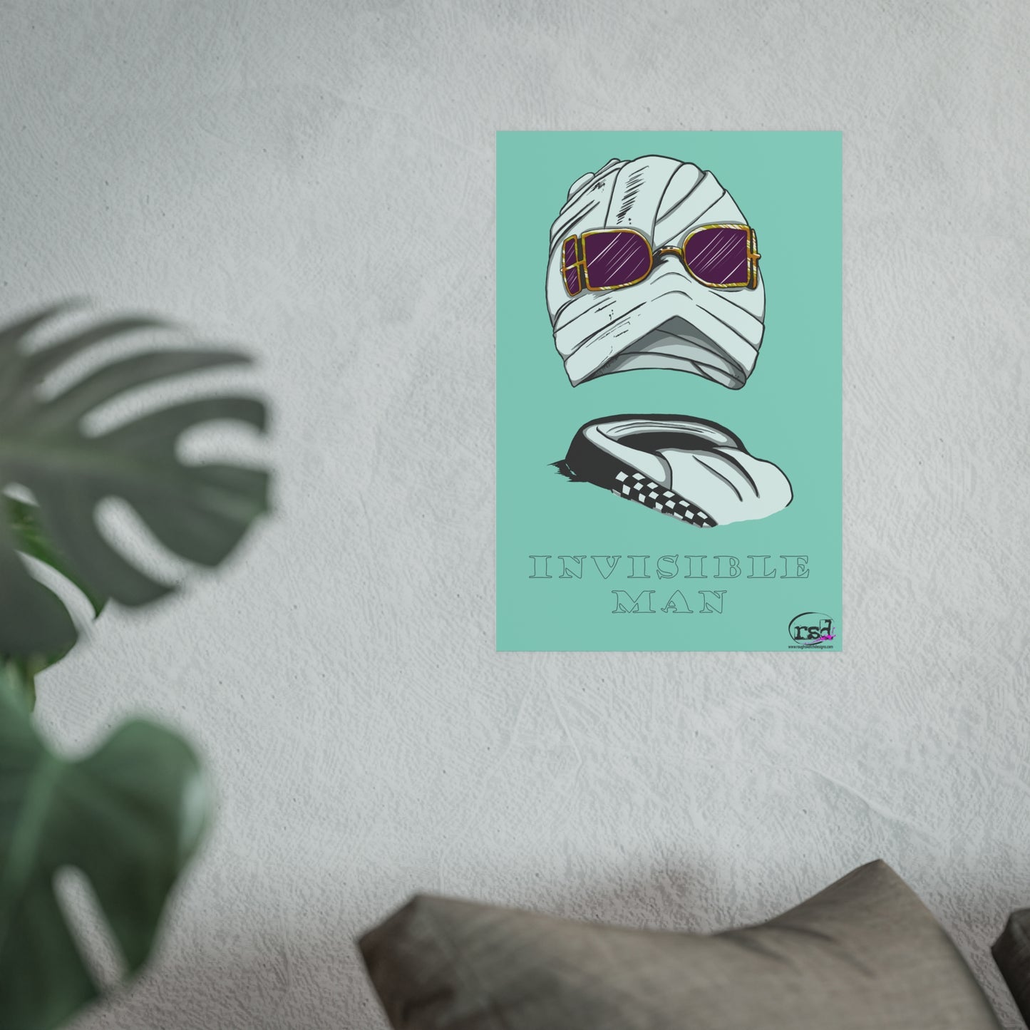 👁️💀 Cryptic Coffee Collection – THE INVISIBLE MAN (Color Edition) Print