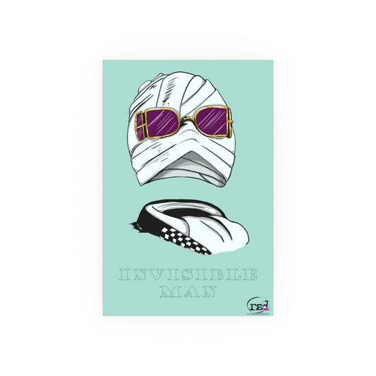 👁️💀 Cryptic Coffee Collection – THE INVISIBLE MAN (Color Edition) Print