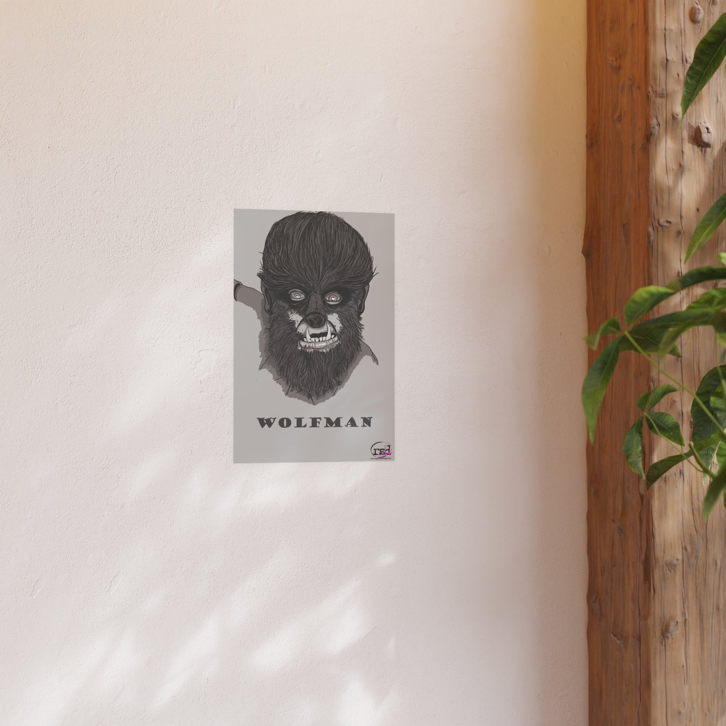 👁️💀 Cryptic Coffee Collection – THE WEREWOLF (Black & White Edition) Print