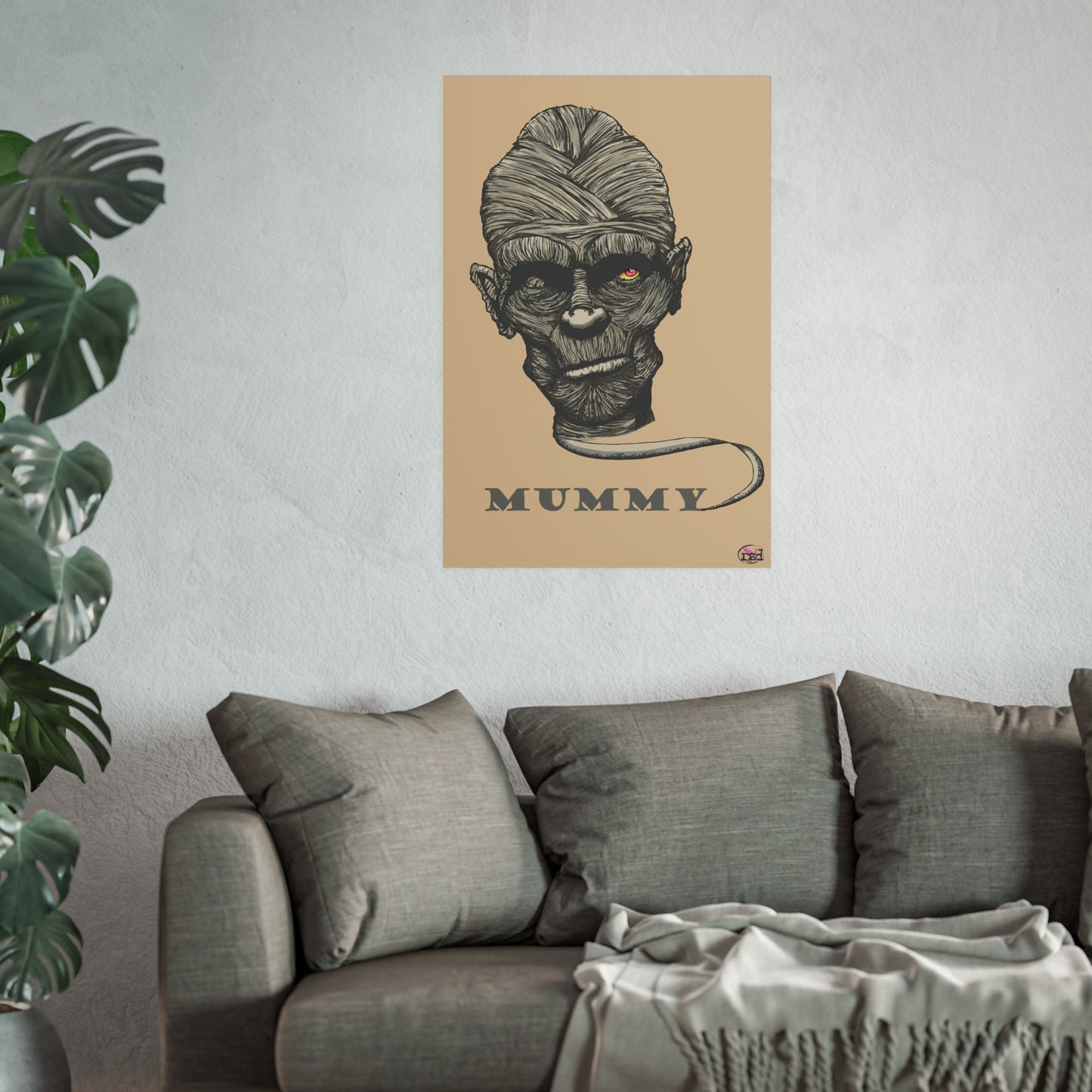 👁️💀 Cryptic Coffee Collection – THE MUMMY (Color Edition) Print