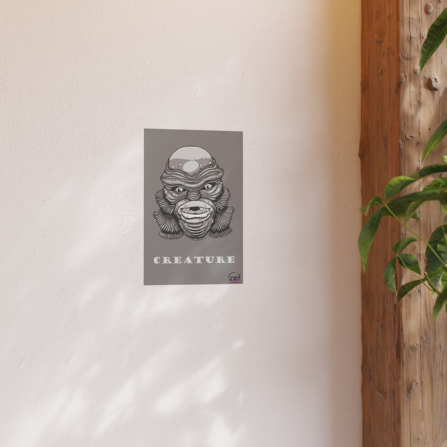 👁️💀 Cryptic Creatures Collection – THE CREATURE (Black & White Edition) Print